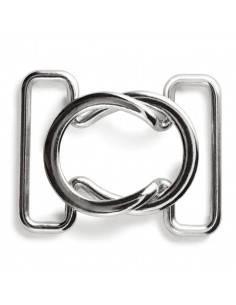 Clips pour bikinis et ceintures, 25mm, argenté 2