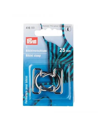 Clips bikini & ceintures Prym argent 25 mm | Zephyr Tissus