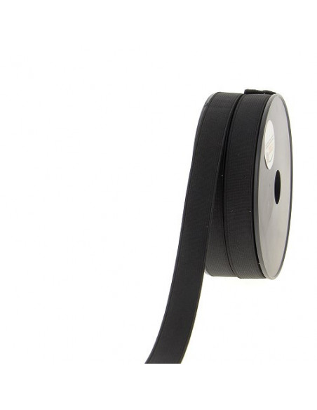 Élastique côtelé, 20mm, noir