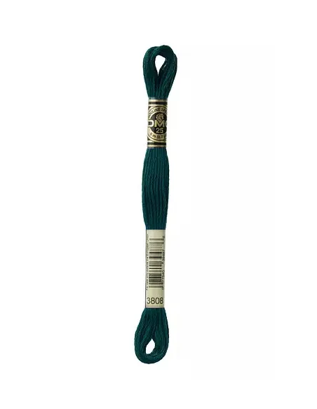 Fil à broder, Mouliné Spécial DMC Art 117, 8 m, Bleu pétrole (3808)