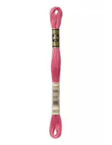 Fil à broder, Mouliné Spécial DMC Art 117, 8 m, Sorbet fraise (3833)