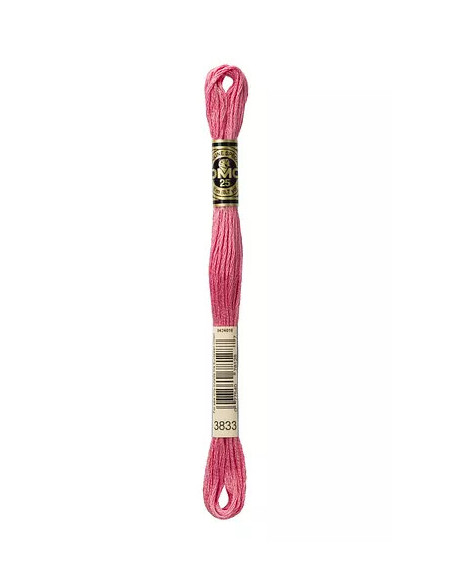 Fil à broder, Mouliné Spécial DMC Art 117, 8 m, Sorbet fraise (3833)