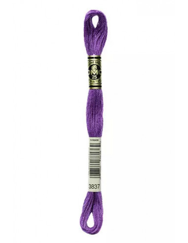 Fil à broder, Mouliné Spécial DMC Art 117, 8 m, Violet métallique (3837)