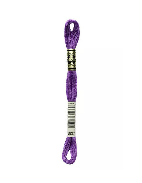 Fil à broder, Mouliné Spécial DMC Art 117, 8 m, Violet métallique (3837)