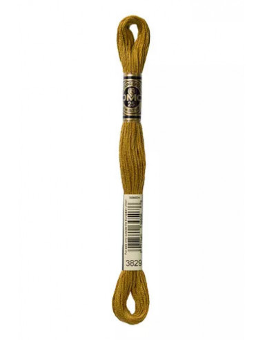 Fil à broder, Mouliné Spécial DMC Art 117, 8 m, Terre d'ocre (3829)