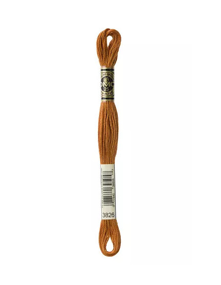 Fil à broder, Mouliné Spécial DMC Art 117, 8 m, Marron doré (3826)