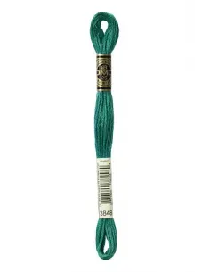 Fil à broder, Mouliné Spécial DMC Art 117, 8 m, Vert canard (3848)
