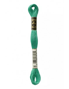 Fil à broder, Eclat d'émeraude, 3851