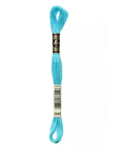 Fil à broder, Mouliné Spécial DMC Art 117, 8 m, Bleu navajo (3846)