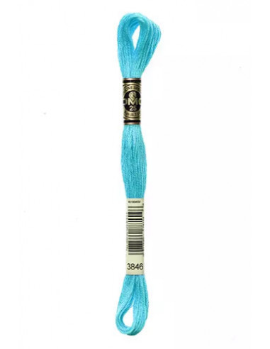 Fil à broder, Mouliné Spécial DMC Art 117, 8 m, Bleu navajo (3846)