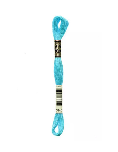 Fil à broder, Mouliné Spécial DMC Art 117, 8 m, Bleu navajo (3846)