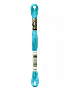 Fil à broder, Mouliné Spécial DMC Art 117, 8 m, Turquoise (3845)