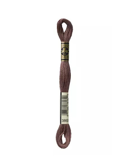 Fil à broder, Mouliné Spécial DMC Art 117, 8 m, Taupe foncé (3860)