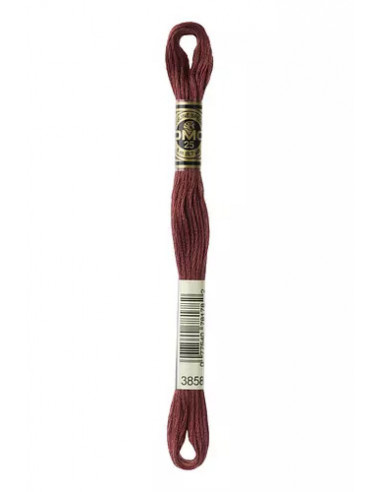 Fil à broder, Mouliné Spécial DMC Art 117, 8 m, Brun rosé (3858)
