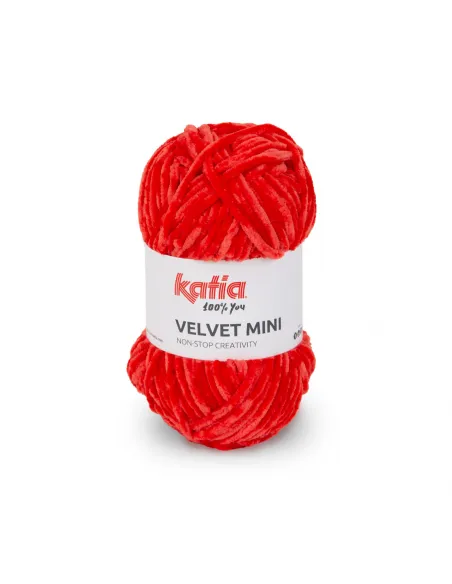 Fil Katia, Velvet Mini, Coloris au choix, Crochet 6-6.5mm, 100% Polyester