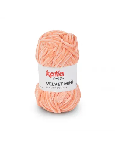 Fil Katia, Velvet Mini, Coloris au choix, Crochet 6-6.5mm, 100% Polyester