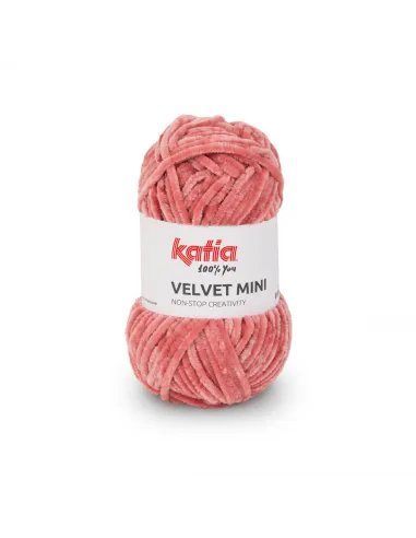 Fil Katia, Velvet Mini, Coloris au choix, Crochet 6-6.5mm, 100% Polyester