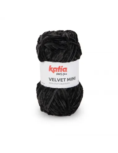 Fil Katia, Velvet Mini, Coloris au choix, Crochet 6-6.5mm, 100% Polyester