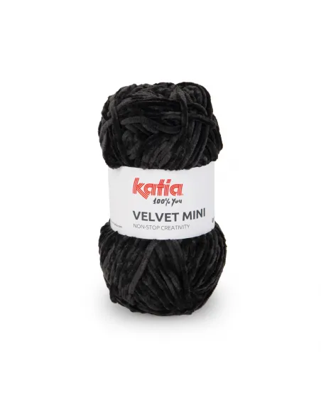 Fil Katia, Velvet Mini, Coloris au choix, Crochet 6-6.5mm, 100% Polyester