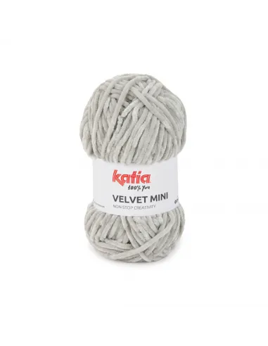 Fil Katia, Velvet Mini, Coloris au choix, Crochet 6-6.5mm, 100% Polyester