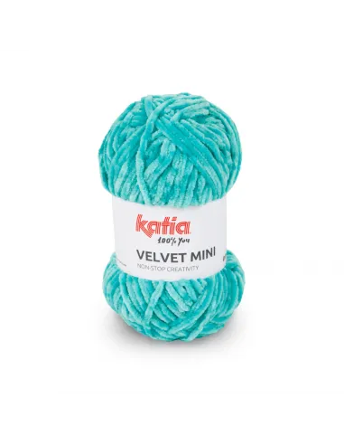 Fil Katia, Velvet Mini, Coloris au choix, Crochet 6-6.5mm, 100% Polyester