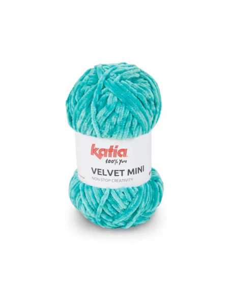 Fil Katia, Velvet Mini, Coloris au choix, Crochet 6-6.5mm, 100% Polyester