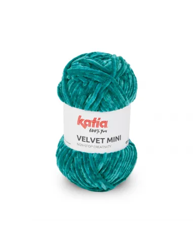 Fil Katia, Velvet Mini, Coloris au choix, Crochet 6-6.5mm, 100% Polyester