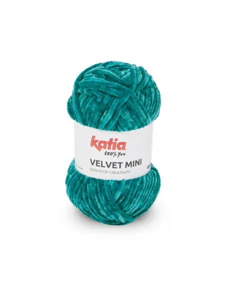 Fil Katia, Velvet Mini, Coloris au choix, Crochet 6-6.5mm, 100% Polyester