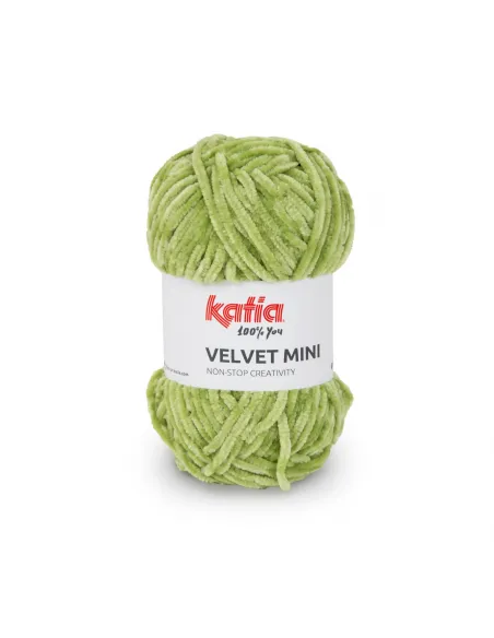 Fil Katia, Velvet Mini, Coloris au choix, Crochet 6-6.5mm, 100% Polyester