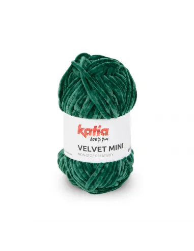 Fil Katia, Velvet Mini, Coloris au choix, Crochet 6-6.5mm, 100% Polyester