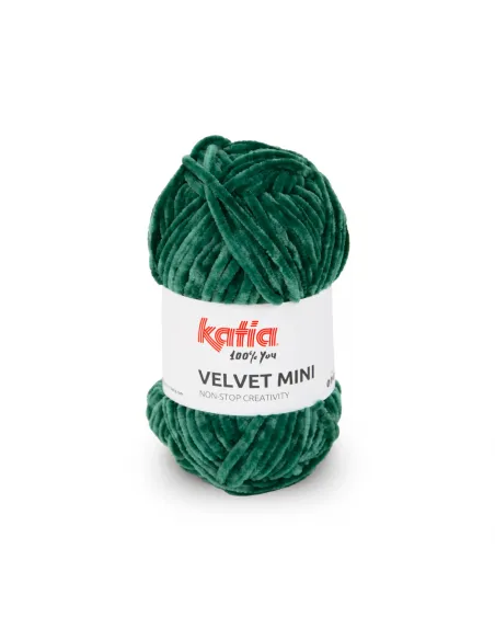 Fil Katia, Velvet Mini, Coloris au choix, Crochet 6-6.5mm, 100% Polyester