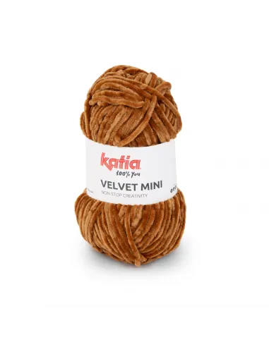 Fil Katia, Velvet Mini, Coloris au choix, Crochet 6-6.5mm, 100% Polyester