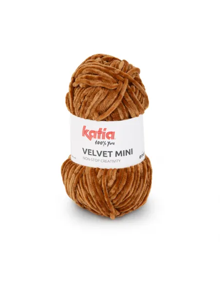 Fil Katia, Velvet Mini, Coloris au choix, Crochet 6-6.5mm, 100% Polyester