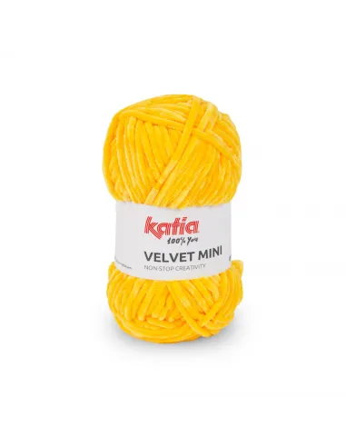 Fil Katia, Velvet Mini, Coloris au choix, Crochet 6-6.5mm, 100% Polyester