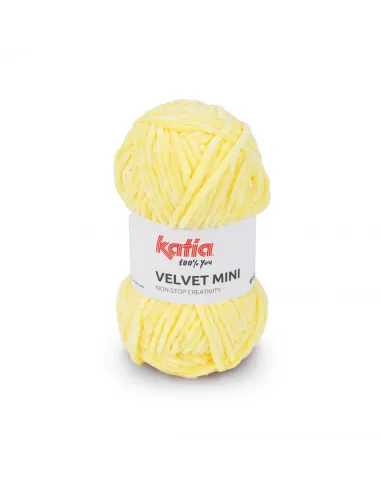 Fil Katia, Velvet Mini, Coloris au choix, Crochet 6-6.5mm, 100% Polyester