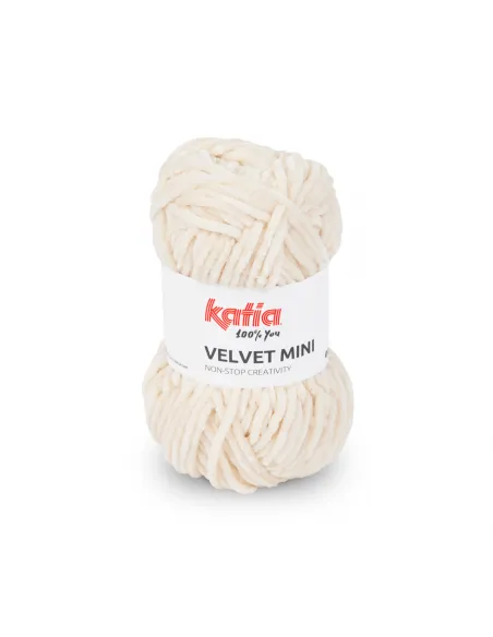 Fil Katia, Velvet Mini, Coloris au choix, Crochet 6-6.5mm, 100% Polyester