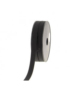 Élastique côtelé, 15mm, noir