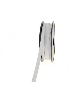 Élastique côtelé, 10mm, blanc