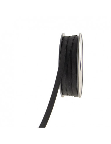 Élastique côtelé, 10mm, noir