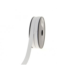 Élastique côtelé, 15mm, blanc