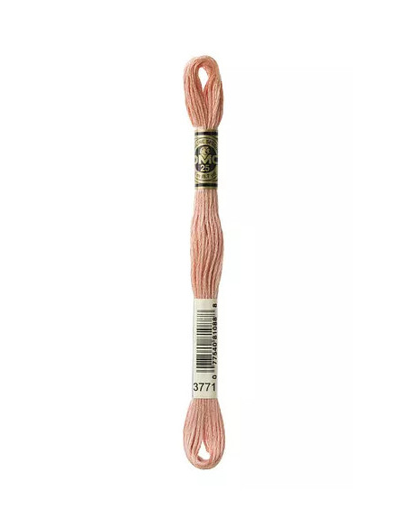 Fil à broder, Mouliné Spécial DMC Art 117, 8 m, Sable rose (3771)