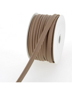 Passepoil simili cuir, 10 mm, taupe