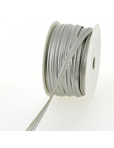 Passepoil simili cuir, 10 mm, argenté