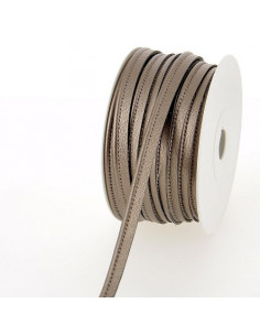 Passepoil simili cuir, 10 mm, bronze