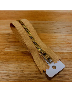 Fermeture Eclair Z14, Métal, beige antilope, 15cm