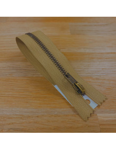 Fermeture Eclair Z14, Métal, beige moyen, 8cm