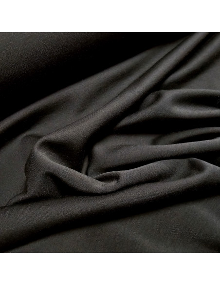 Jersey épais et fluide, noir