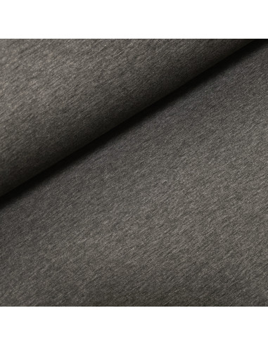 Tissu, Jersey Épais et Fluide Uni, Gris Anthracite, Laize 157 cm, Polyester Spandex