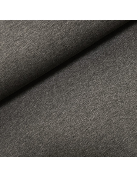 Tissu, Jersey Épais et Fluide Uni, Gris Anthracite, Laize 157 cm, Polyester Spandex