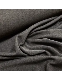 Tissu, Jersey Épais et Fluide Uni, Gris Anthracite, Laize 157 cm, Polyester Spandex 2